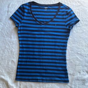 Tommy Hilfiger Women's Blue Striped Top
